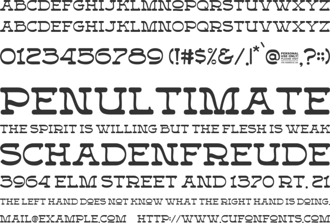 Forteast font preview