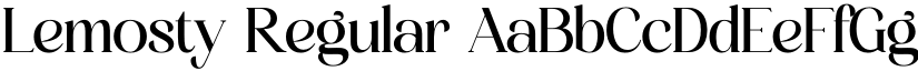 Lemosty Regular font