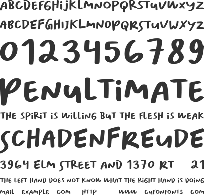 Himalaya font preview