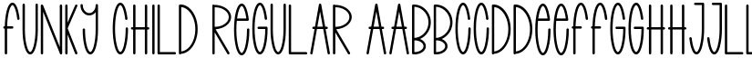 funky child Regular font