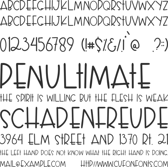 My Darling font preview