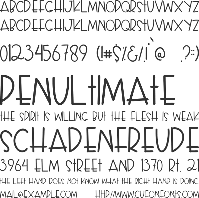 My Darling font preview