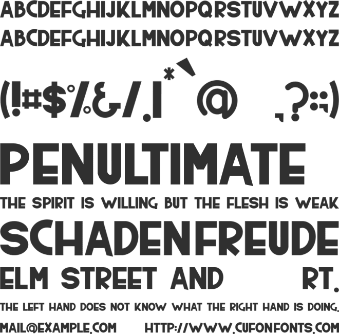 THE HOLIDAY font preview