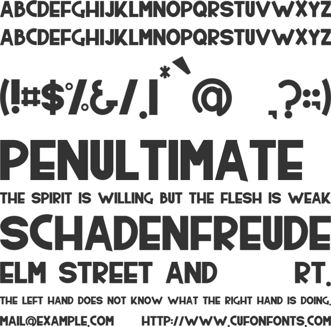 THE HOLIDAY font preview