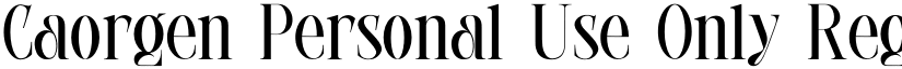 Caorgen Personal Use Only Regular font