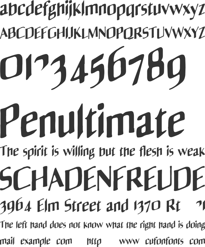 Rise And Shine font preview