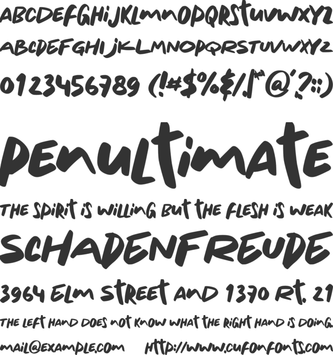 Kidos Marker font preview