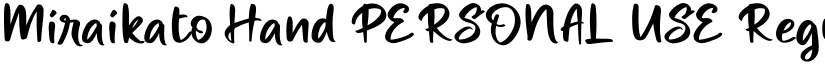 Miraikato Hand PERSONAL USE Regular font