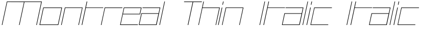 Montreal Thin Italic Italic font