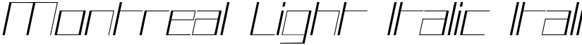Montreal Light Italic Italic font