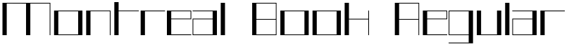 Montreal Book Regular font