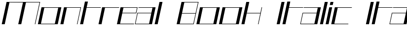Montreal Book Italic Italic font