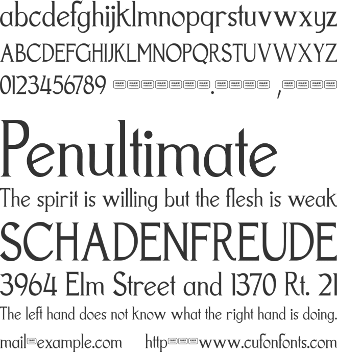 GLACHERASS Free Trial font preview