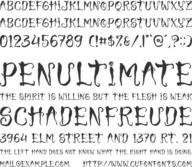 Scream Ghost font preview