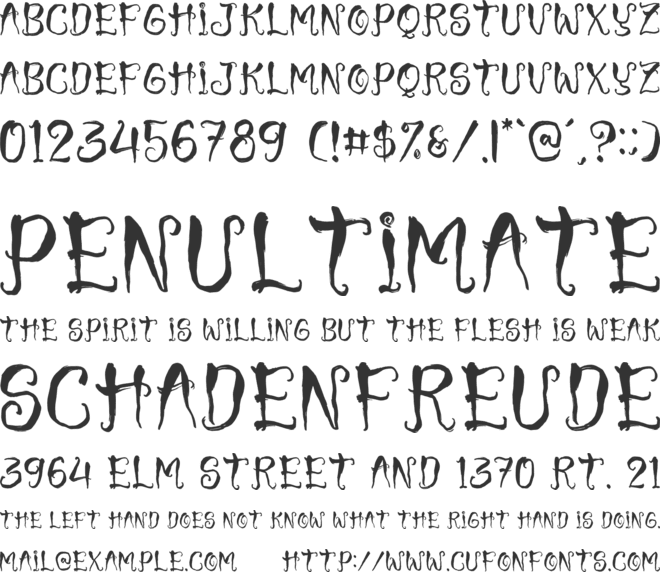 Scream Ghost font preview