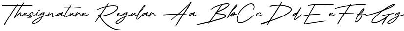 Thesignature Regular font