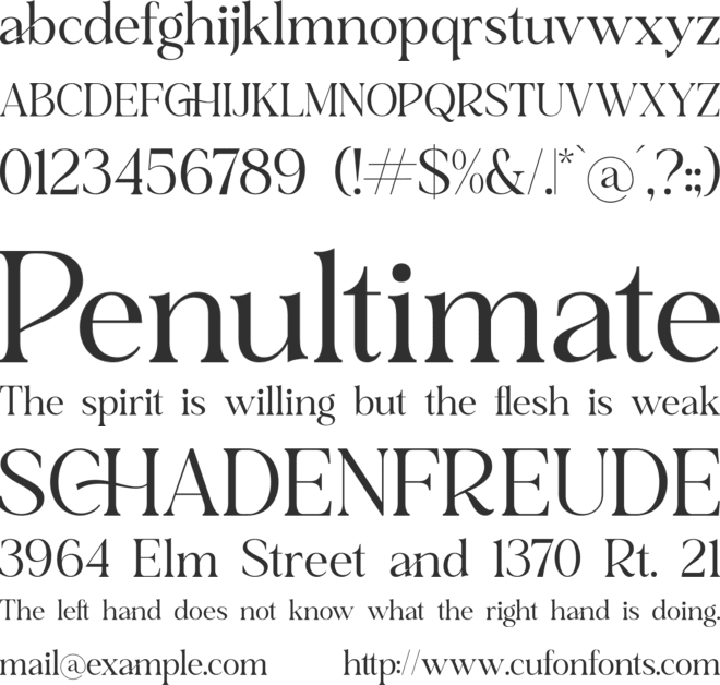 Saunde font preview