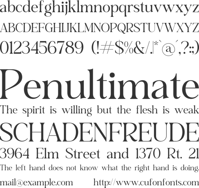 Saunde font preview