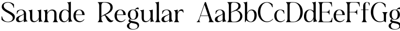 Saunde Regular font