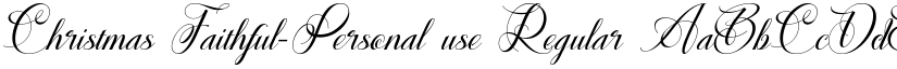 Christmas Faithful-Personal use Regular font
