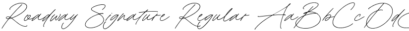 Roadway Signature Regular font