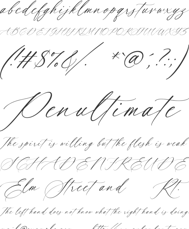 Modern Avenue font preview