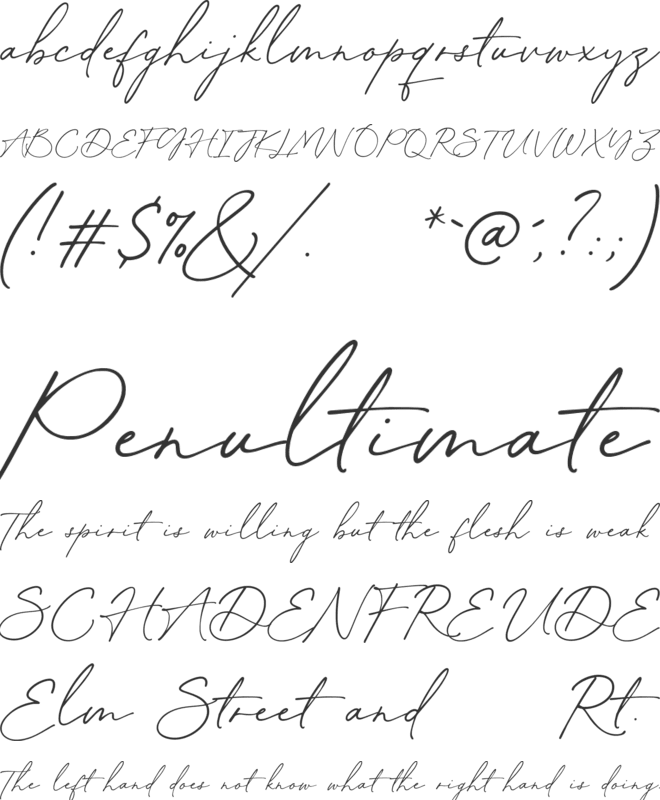 Blooming Heart font preview