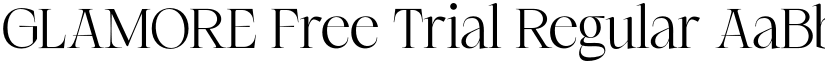 GLAMORE Free Trial Regular font