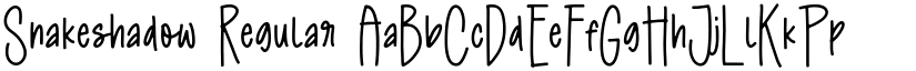 Snakeshadow Regular font