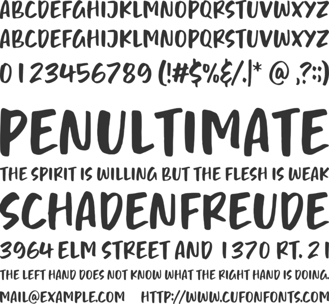Brownbear font preview