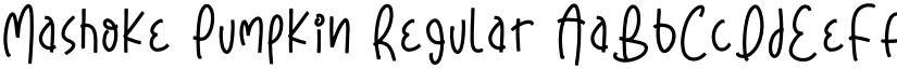 Mashoke Pumpkin Regular font