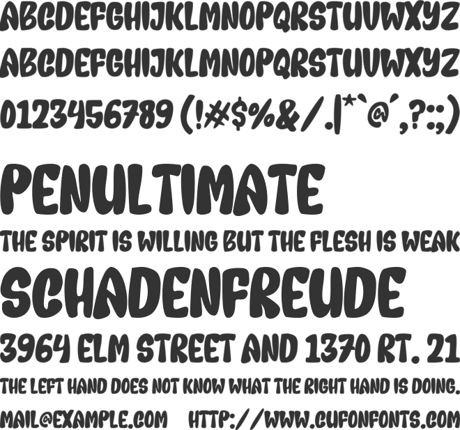 LERAN ZONE font preview