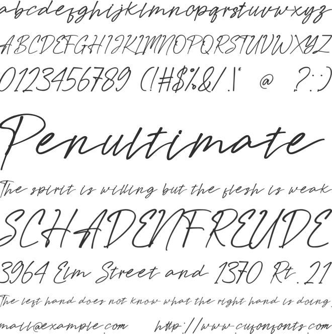 Hadvenly font preview