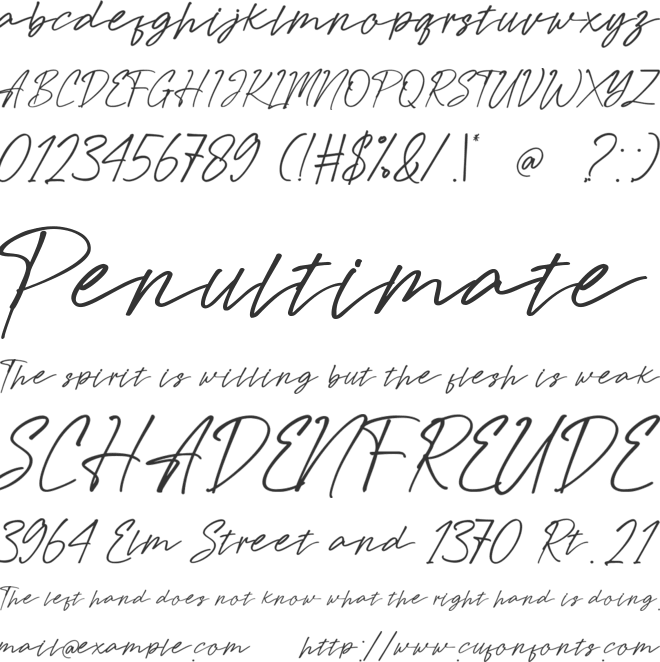 Hadvenly font preview