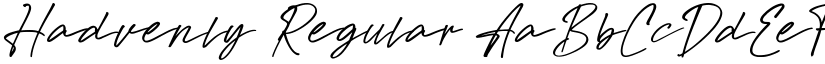 Hadvenly Regular font