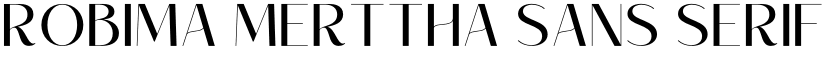 ROBIMA MERTTHA SANS SERIF Regular font