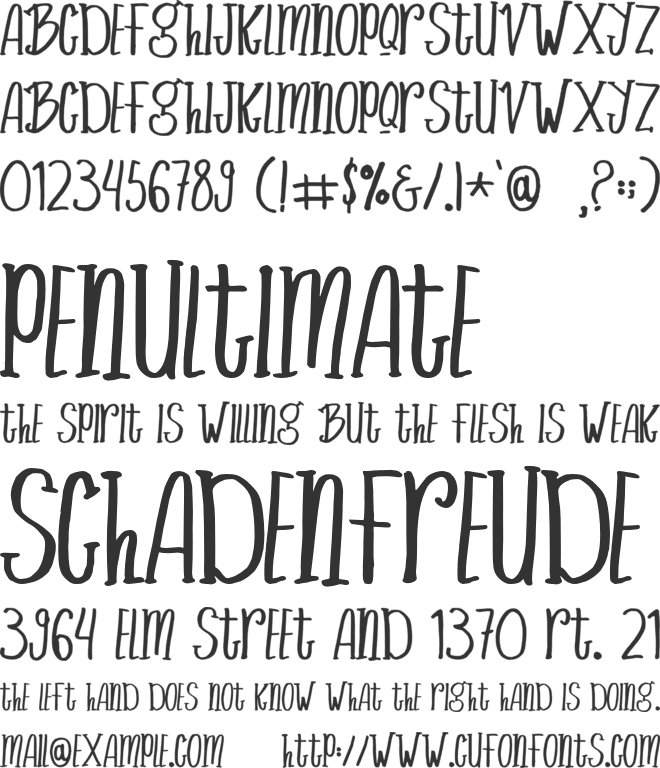 Mestarry font preview