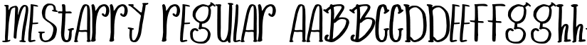 Mestarry Regular font