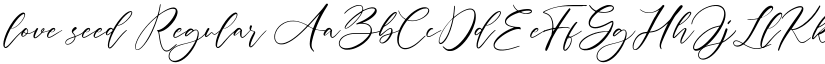 love seed Regular font