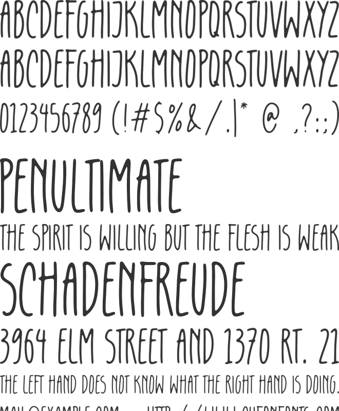 Babydance font preview