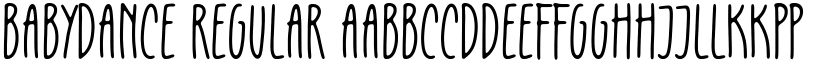 Babydance Regular font