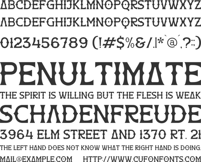 MIRNEAN font preview