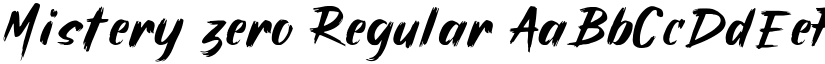 Mistery zero font download
