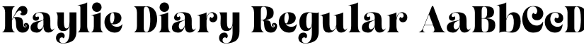 Kaylie Diary Regular font