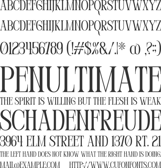 Perandory font preview