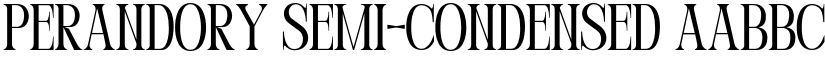 Perandory Semi-Condensed font