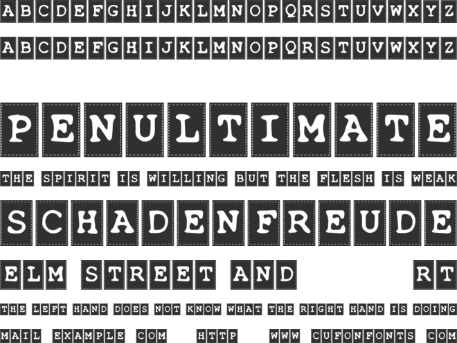 Old Film Letters font preview