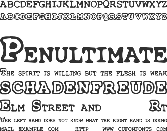 Resident Typewriter font preview