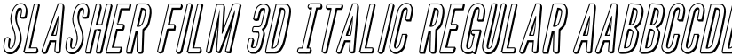 Slasher Film 3D Italic Regular font