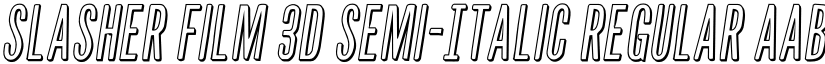 Slasher Film 3D Semi-Italic Regular font